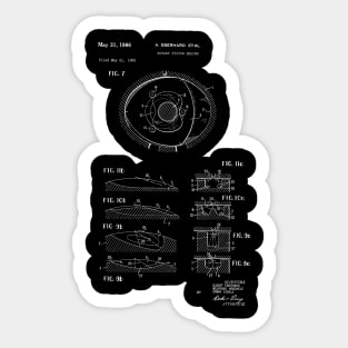 Rotary Pistol Engine Vintage Patent Hand Drawing Sticker